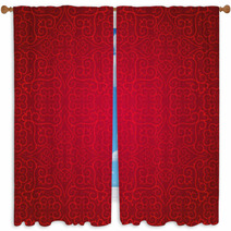 Chinese Oriental Design Background Window Curtains 67108434