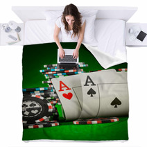 Chips And Two Aces Blankets 70782801