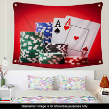 Chips And Two Aces Wall Art 51068055