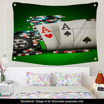 Chips And Two Aces Wall Art 70782801