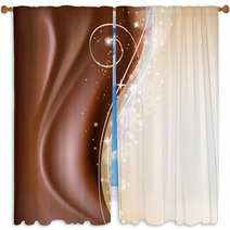 Chocolate Background Window Curtains 80020113