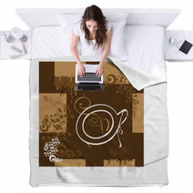 Chocolate Seamless Pattern Blankets 6854818
