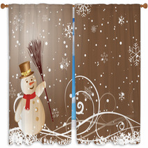 Christmas Background Window Curtains 18085804