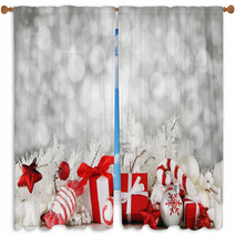 Christmas Background Window Curtains 69062406