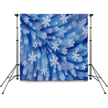 Christmas Blue Background: Firework Of Snowflakes Backdrops 58554850