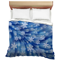 Christmas Blue Background: Firework Of Snowflakes Bedding 58554850