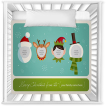 Christmas Card. Place Your Photos On Christmas Characters. Nursery Decor 18411721