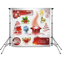 Christmas Collection With 3d Elements. Backdrops 26397369
