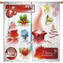 Christmas Collection With 3d Elements. Window Curtains 26397369