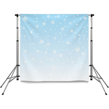 Christmas Frozen Background With Snowflakes Backdrops 46737804