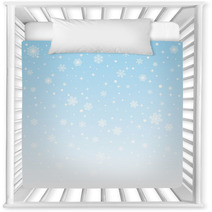 Christmas Frozen Background With Snowflakes Nursery Decor 46737804