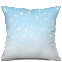 Christmas Frozen Background With Snowflakes Pillows 46737804