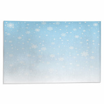 Christmas Frozen Background With Snowflakes Rugs 46737804