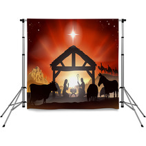 Christmas Nativity Scene Backdrops 56474484