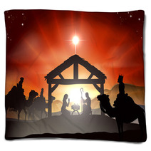 Christmas Nativity Scene Blankets 57987068