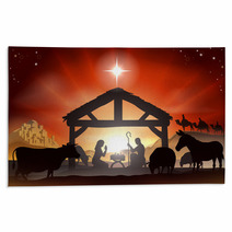 Christmas Nativity Scene Rugs 56474484