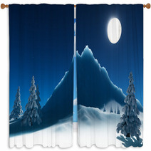 Christmas Night Window Curtains 72453482