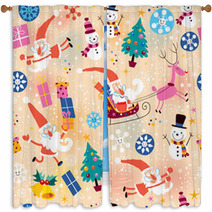 Christmas Pattern Window Curtains 60069938