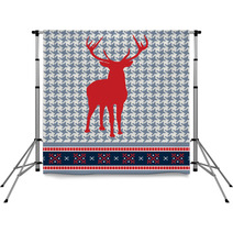 Christmas Reindeer Seamless Pattern Backdrops 35648446
