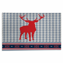 Christmas Reindeer Seamless Pattern Rugs 35648446