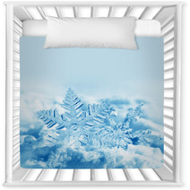 Christmas Snowflakes On Snow Nursery Decor 47542794