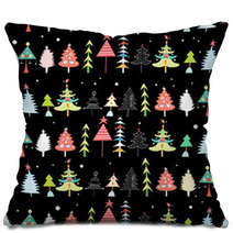 Christmas Texture With Christmas Trees Pillows 58116541
