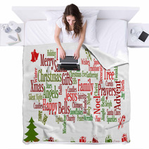 Christmas Word Cloud Blankets 58729421