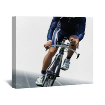 Ciclista Isolato Su Sfondo Bianco Wall Art 32623143