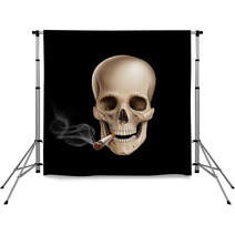 Cigarette Skull Backdrops 14162379