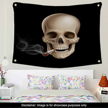 Cigarette Skull Wall Art 14162379