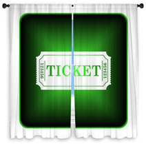 Cinema Ticket Icon Window Curtains 71197318