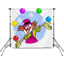Circus Clown With Balls Backdrops 58517682