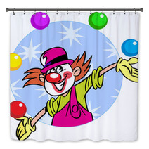 Circus Clown With Balls Bath Decor 58517682