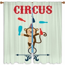 Circus Design Window Curtains 63205590