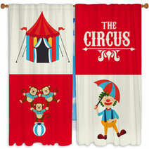 Circus Design Window Curtains 63401442