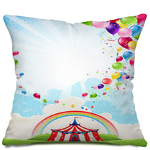 Circus Festive Background Pillows 53695810