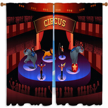 Circus Performance Window Curtains 61042539