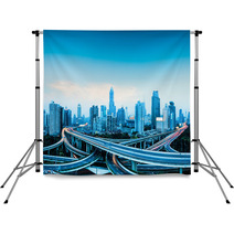 City Highway Overpass Panoramic Backdrops 71260258