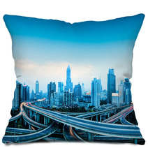 City Highway Overpass Panoramic Pillows 71260258
