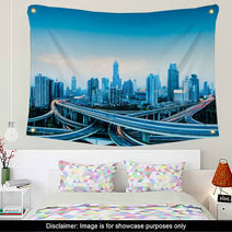 City Highway Overpass Panoramic Wall Art 71260258