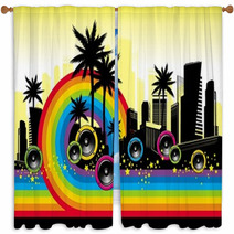 City Musical Rainbow Window Curtains 13754295