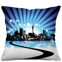 Cityscape Background, Urban Art Pillows 10910358