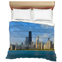 Cityscape Of Chicago Bedding 57534433