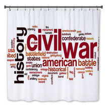 Civil War Word Cloud Bath Decor 126687392