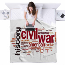Civil War Word Cloud Blankets 126687392