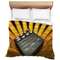 Clapboard Surrounded By Films Bedding 1357467