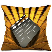Clapboard Surrounded By Films Pillows 1357467