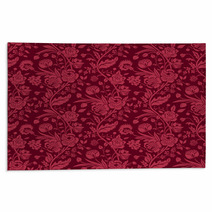 Claret Seamless Pattern With A Vintage Flower Bouquets Rugs 55897982