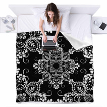 Classic Decorative Seamless Vector Black-and-white Texture Blankets 52603183