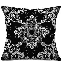 Classic Decorative Seamless Vector Black-and-white Texture Pillows 52603183